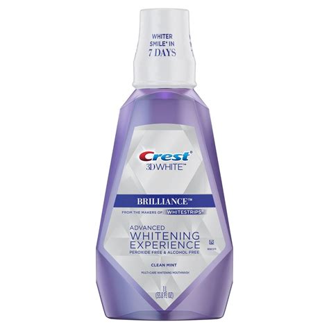 Crest D White Brilliance Clean Mint Advanced Whitening Mouthwash