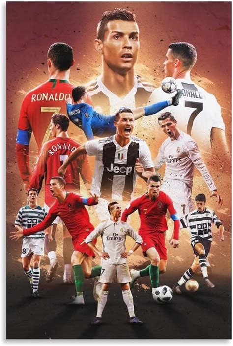 Cr7 Cristiano Ronaldo Póster de arte de pared para futbolista en lona