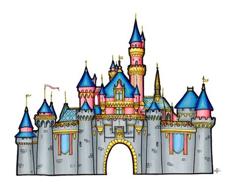 Disney Princess Castle Drawing | Free download on ClipArtMag