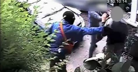 Watch Shocking Cctv Shows Masked Robbers Attack Householder With