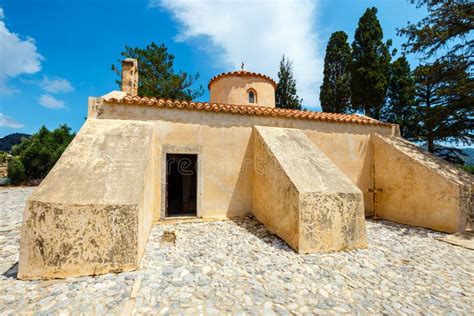 La Iglesia Panagia Kera En El Pueblo Kritsa Creta Imagen De Archivo