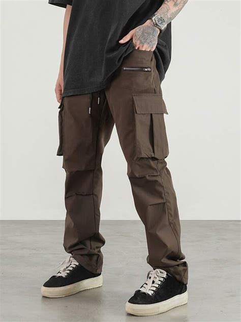 Manfinity Emrg Men Drawstring Waist Cargo Pants Shein Usa