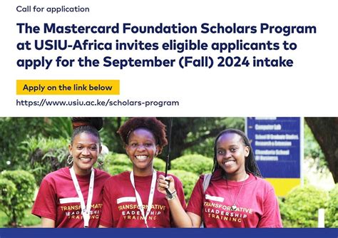 Mastercard Foundation Scholars Program At Usiu Africa Fall