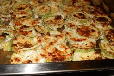 Zucchini im Ofen mit Sahne und Käse Rezept Bonapeti de