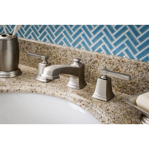 Shop Moen Boardwalk Spot Resist Brushed Nickel 2 Handle Widespread Watersense Bathroom Faucet