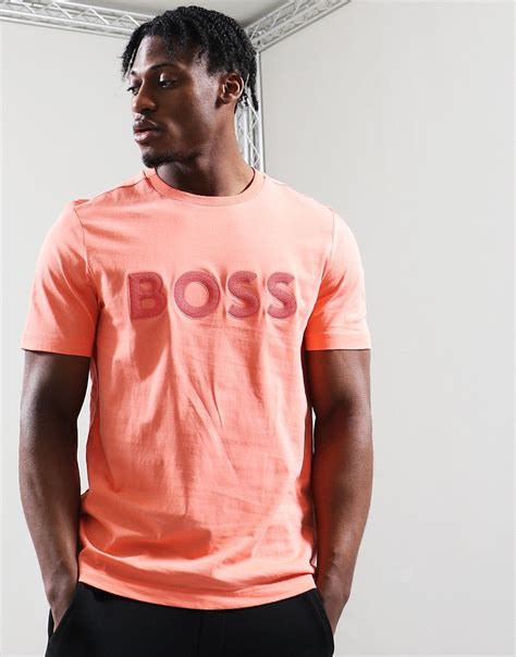 Boss Tee 1 T Shirt Open Red Terraces Menswear