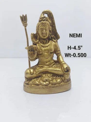 Golden Gold Plated Inches Brass Shiv Parivar Statue At Rs Piece