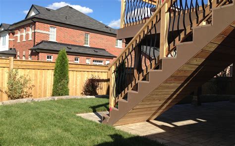 Deck construction project - Toronto Landscaping design & interlock ...