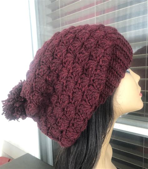 Brown Slouchy Hat Brown Big Slouch Beanie Oversized Beanie Etsy