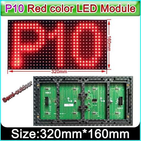 Jual FREE ONGKIR LED P10 SMD MERAH SEMI OUTDOOR 32 X 16 CM MODUL