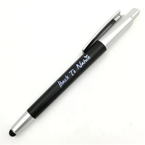 Promotional Light Logo Pen Laser Engraved Logo Pen With Stylus Touch ...