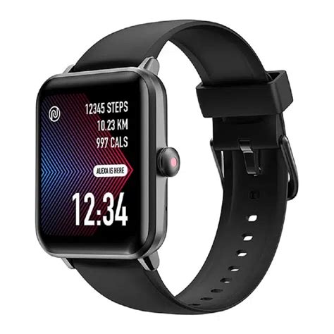 Jet Black Rectangular Noise ColorFit Pro 3 Assist Smart Watch For