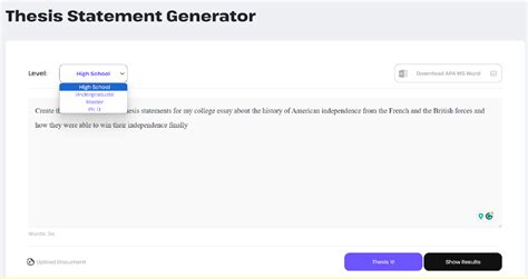 Thesis Statement Generator | Best Free AI Generator Tool in 2024