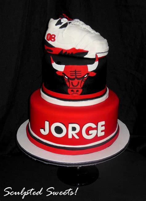 Chicago Bulls And Air Jordan Basketball Birthday Cake Jordan Baby