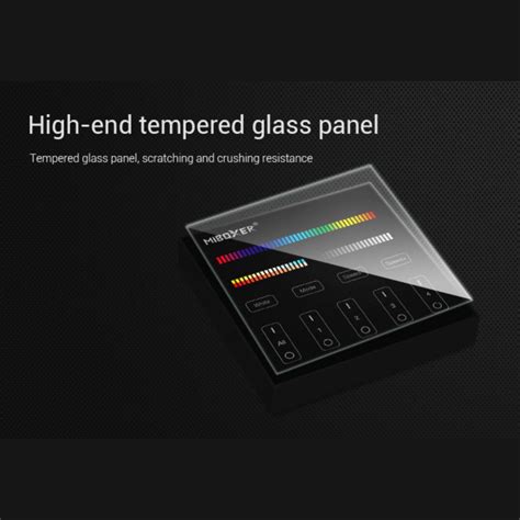 Painel De Controlo T Til Rgb Cct Zonas Preto Milight