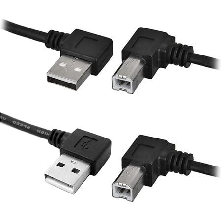 1 5M Cables de impresora USB 2 0 A macho a B justo Plug ángulo de