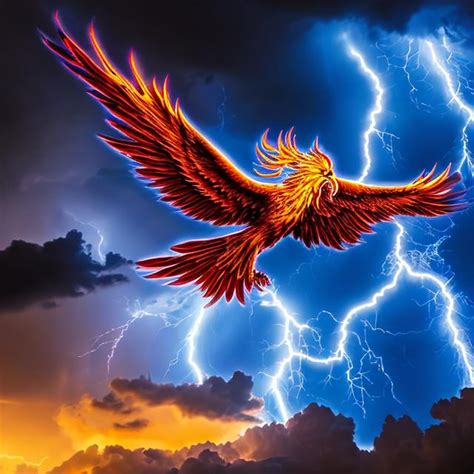 Glorious Phoenix On The Lightning Day