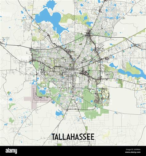 Tallahassee Map Stock Vector Images Alamy