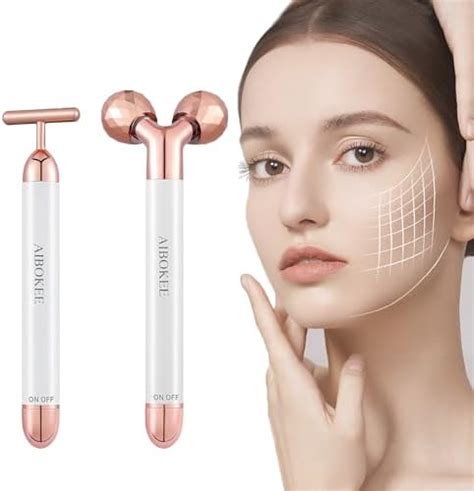 Dangshan 2 In 1 Electric Face Massager 24k Golden Facial Massager 3d Roller And T