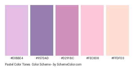 Pastel Color Tones Color Scheme » Pastel » SchemeColor.com