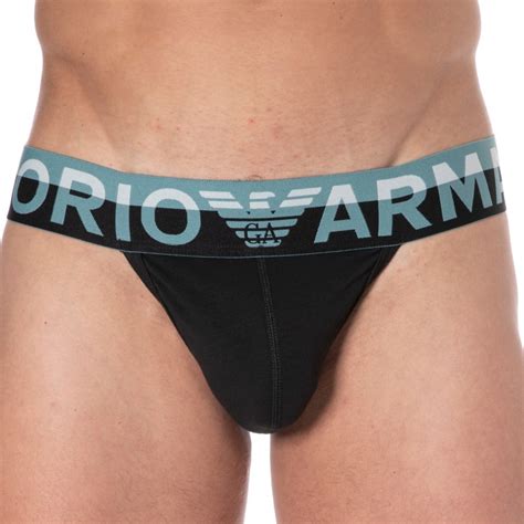 Emporio Armani Megalogo Cotton Jock Black Inderwear