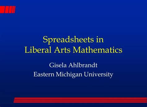 Ppt Spreadsheets In Liberal Arts Mathematics Powerpoint Presentation