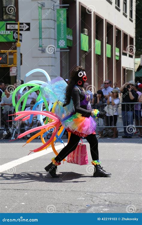 LGBT Pride Parade Participant in New York City Editorial Stock Photo ...