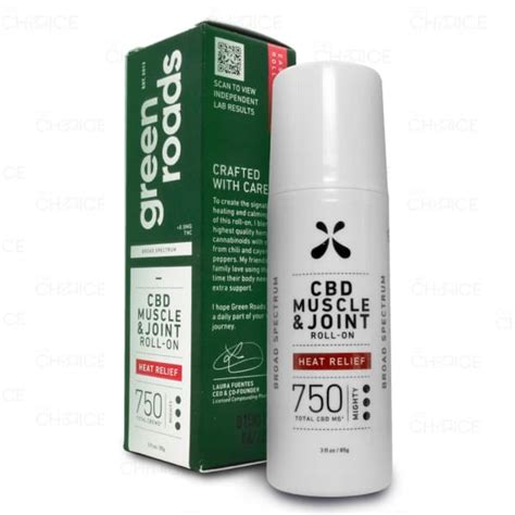 Green Roads Muscle And Joint Heat Relief Roll On With 250 500mg Cbd