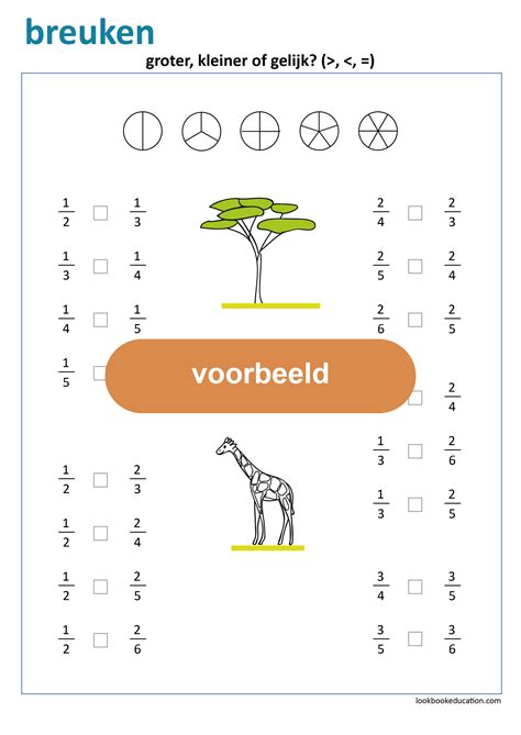 Werkblad Breuken Vergelijken LookbookEducation Nl