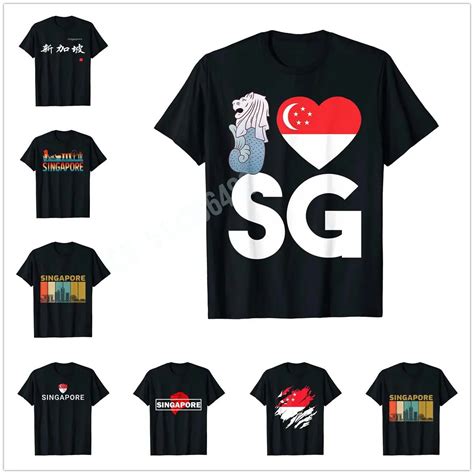 Singapore Flag Shirt Men Shirts Singapore Tee Shirts Singapore