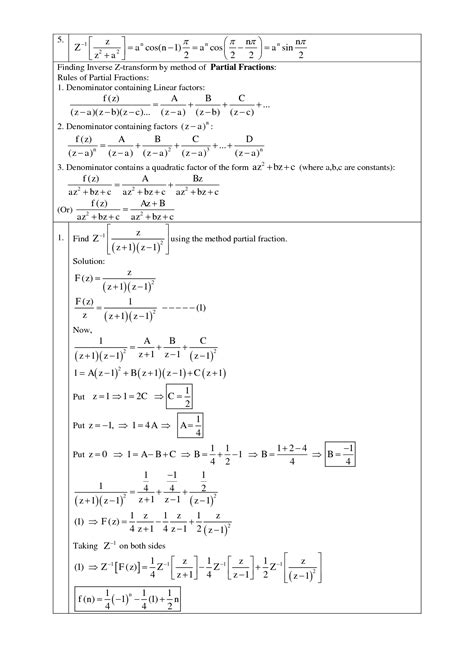 Solution Z Transforms And Difference Equation Studypool