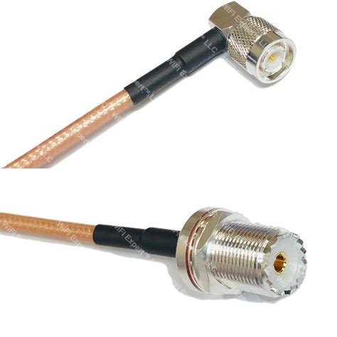 Rg Silver Tnc Male Angle To Uhf Female Bulkhead Coax Rf Cable Usa