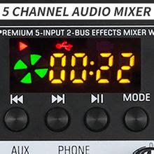 XTUGA TG5 Audio Sound Mixer 5 Channel Mini Sound Mixing Console With