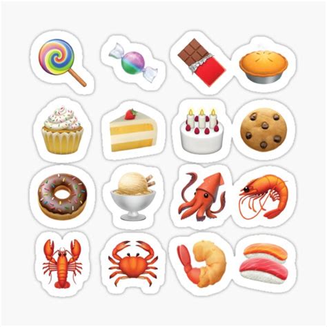 "Food Emojis pack" Sticker by graphicnology | Redbubble