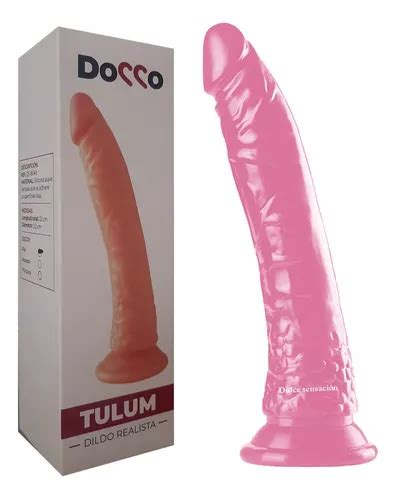 Consolador Realista Dildo Real Silicona 22 Cm Pene Con Chupa Cuotas