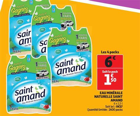 Promo Eau Min Rale Naturelle Saint Amand Chez Auchan Direct Icatalogue Fr