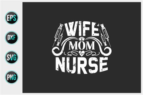 Wife Mom Nurse Svg Graphic By Uniquesvg99 · Creative Fabrica