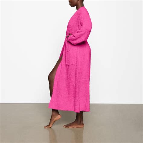 Cozy Knit Unisex Robe Pink Skims