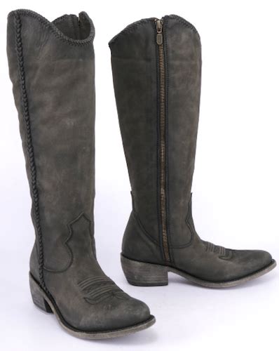 Liberty Black Braided Riding Boot Vintage Canela Lb711173