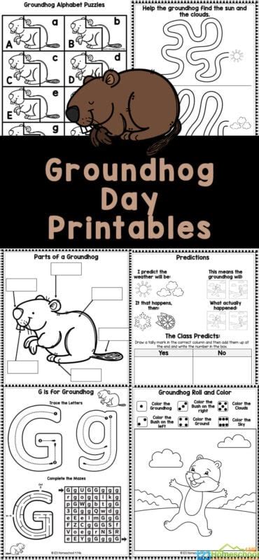 FREE Groundhog Day Printables Worksheets FUN Worksheets Library