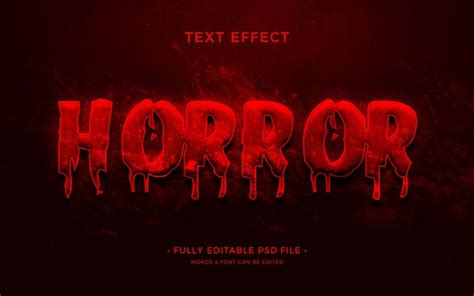 Premium PSD | Horror text effect