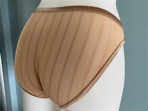 Vintage Nylon Panties Sheer Silky Bikini NOS Hi Cut S Gem