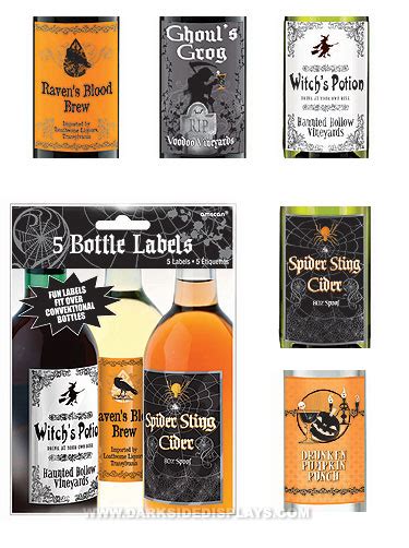 Halloween Wine Bottle Labels