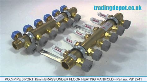 Polypipe 6 Port 15mm Brass Under Floor Manifold Part No Pb12741 Youtube