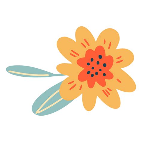 Design Png E Svg De Simples Flor Plana Para Camisetas