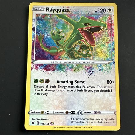 Pok Mon Tcg Rayquaza Vivid Voltage Holo Amazing Rare Ebay