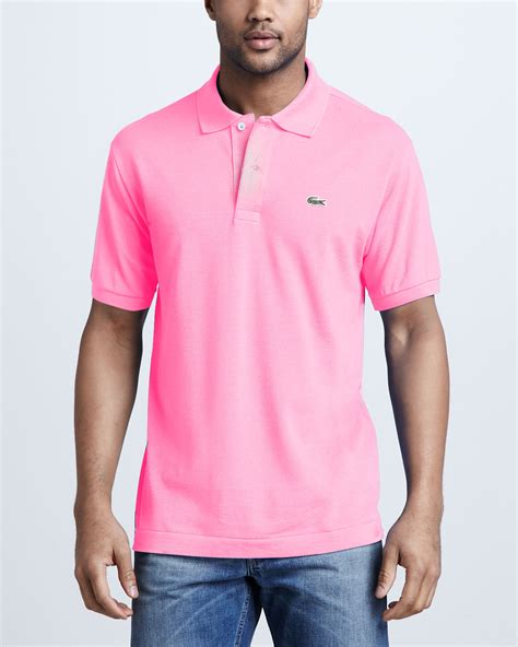 Lacoste Classic Pique Polo In Pink For Men Save 30 Lyst