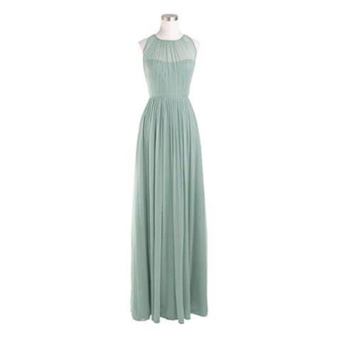 J Crew Megan Long Dress In Dusty Shale J Crew Bridesmaid Dresses