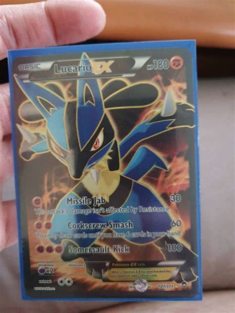 Promo Lucario Ex 107 111 Full Art Ultra Rare Xy Furious Fists