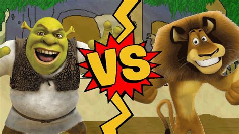 Mugen Battles Shrek Vs Alex The Lion Shrek Vs Madagascar Youtube